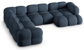 Divano angolare blu scuro (con penisola a sinistra/a U) Loretto – Cosmopolitan Design