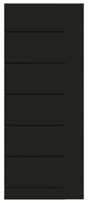 Pannello per porta d'ingresso P076 pellicolato pvc nero L 92  x H 210.5 cm, Sp 6 mm apertura sinistra