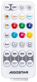 Aigostar - LED RGBW Applique dimmerabile MESH Smart LED/8W/230V + +TC