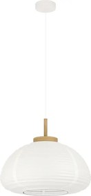 Eglo 44065 - Lampadario a sospensione su cavo SUMMERHILL 1xE27/40W/230V Ø 55 cm bianco/beige