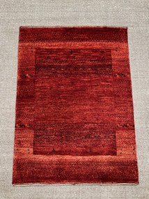 Loribaft Tappeto 90x60 Rosso (Iran) Annodato A Mano