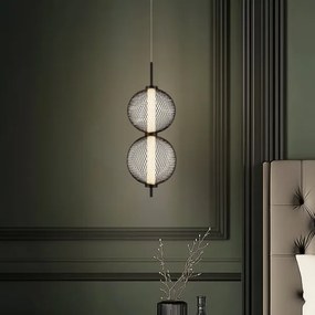 Lampada a sospensione LED su cavo PUMA LED/10W/230V Ø 14 cm nero