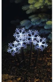 Decorazione esterna natalizia LED 5xLED/3xAA fiocchi di neve IP44