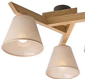 Brilagi - LED  Lampadario a plafone ANTHONY 3xE14/40W/230V quercia/beige