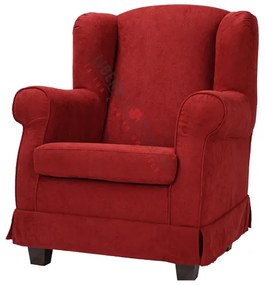 Poltrona imbottita BERGERE in tessuto sfoderabile Bordeaux