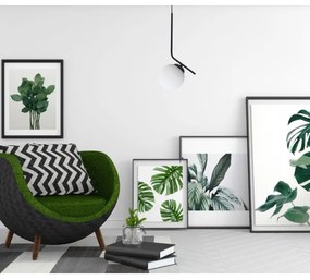 Lampadario a sospensione con filo FIRA 1xE27/60W/230V nero