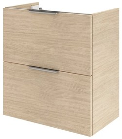 Mobile da bagno sotto lavabo SENSEA Neo Frame rovere naturale lucido L 60 x H 64 x P 35 cm 2 cassetti, lavabo non incluso