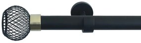 Kit bastone per tenda a pressione estensibile da 200 a 300 cm Glama in ferro verniciato nero Ø 28 mm INSPIRE