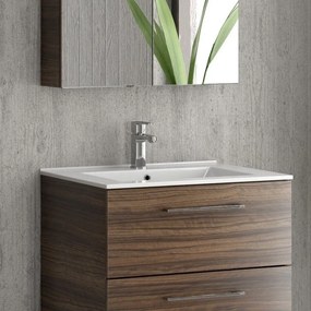 Kamalu - composizione mobile lavabo 60, colonna specchio e pensile el-60a