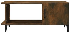 Tavolino da Salotto Rovere Fumo 90x50x40 cm Legno Multistrato