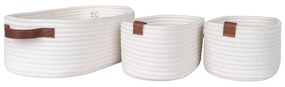 Set di cestini per il bagno in tessuto 3 pz 35x25x13 cm Jarana - House Nordic