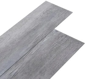 Listoni Pavimento in PVC 5,02 m² 2 mm Autoadesivi Legno Grigio