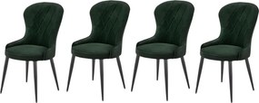 Set di 4 sedie K366 in velluto verde