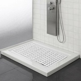 Tappeto Doccia Antiscivolo 40 x 80 in Plastica Bianco