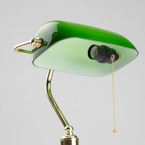 Brilagi - Lampada da scrivania BANK OFFICE 1xE27/60W/230V dorata/verde