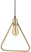 Lampadario minimal industrial ottone anticato cm 33.5