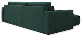 Divano angolare verde allungabile/con contenitore (con penisola a sinistra/con chaise lounge) Kapua – Makamii