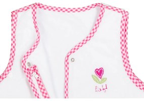 Sacco a pelo per neonati bianco e rosa - Tiseco Home Studio