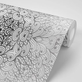 Carta da parati autoadesiva – Mandala etnica in bianco e nero
