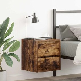 Comodino A Muro Rovere Fumo 38x34x40 Cm /