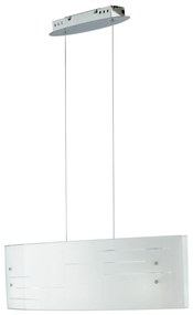 Lampadario Sospensione Led Charme Coordinati Colore Bianco 50W Mis 65 x 120 cm