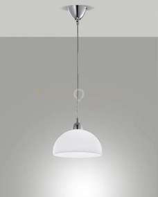 Nice sospensione bianca d.26 cm cm 1 luce attacco e27 in metallo e ...