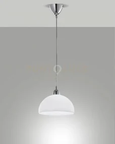 Nice sospensione bianca d.26 cm cm 1 luce attacco e27 in metallo e ...