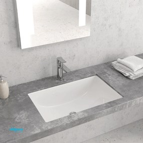 Lavabo Sotto Piano "Hilton" Da 57x44 Cm Finitura Bianco Lucido