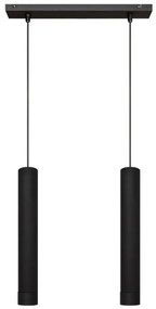LED Lampadario a sospensione con filo TUBA 2xGU10/4,8W/230V nero