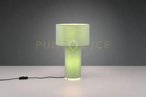 Bale lampada da tavolo base illuminata e paralume tessuto verde h. ...
