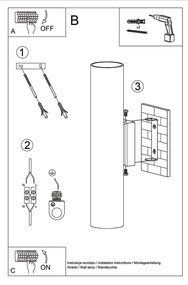 Lampada da parete 2xGU10 Oro in acciaio LAGOS 2