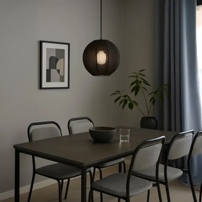 Lampada a sospensione su cavo DANA 1xE27/15W/230V Ø 25 cm, nero