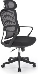 Sedia da ufficio Vesuvio in nero - H121 cm