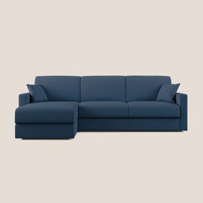 Chris Divano letto angolare 5 posti in tessuto impermeabile T13 blu