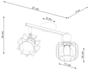 Sollux SL.1112 - Faretto BELUCI 2xE14/40W/230V bianco