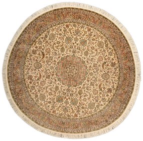 Cashmere Silk Tappeto orientale 190x190 Beige (Indian) Annodato A Mano