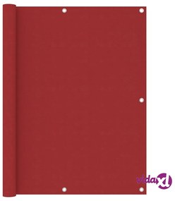 vidaXL Paravento Balcone Rosso 120x400 cm in Tessuto Oxford