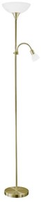 EGLO 82844 - Lampada con piedistallo UP 2 1xE27/60W + 1xE14/25W ottone