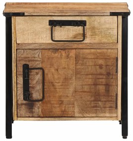 Comodino 40x30x42 cm in legno massello di mango