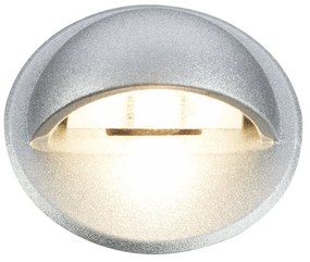 Segnapasso Esterno Contemporaneo Teak Metallo Argento Led Integrato 1,2W 3000K