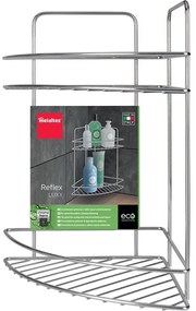 Mensola da bagno color argento lucido in acciaio Luxy – Metaltex