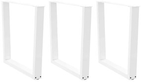 Gambe Per Tavolo Pranzo A V 3 Pz Bianco 90x(72-73,3)cm Acciaio /