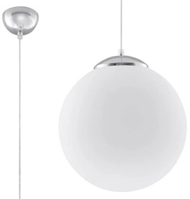 Lampadario a Sospensione in Acciaio e Vetro UGO Ø40 E27 Cromo