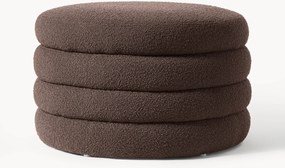 Pouf XL imbottito in bouclé con vano contenitore Alto