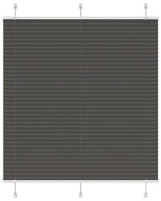 Tenda Plissettata Nera 120x150 Cm Larghezza Tessuto 119,4 Cm /