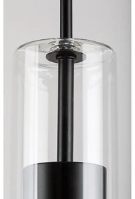 Rabalux 72047 - Lampadario a sospensione con filo KALEVI 1xGU10/50W/230V limpido/nero