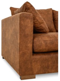 Divano in similpelle marrone cognac 225 cm Hamburg - Scandic