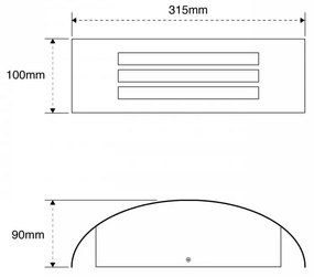 Applique Corten E27 IP54 da Esterno Antiabbagliamento - Serie SHELL Base E27