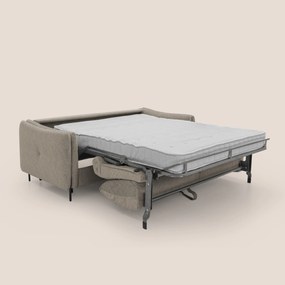 Gregory Divano letto con materasso h18 cm in microfibra effetto velluto impermeabile T09 tortora