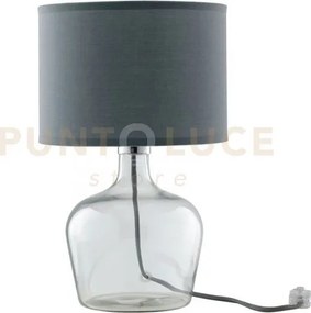 Lume hendrix grigio 1 luce attacco e27 23x37cm in vetro con cavo in...